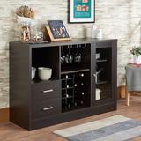Latitude Run® Bar Cabinet w/ Drawers & Cabinet Wood in Brown/Green/Red, Size 33.0 H x 47.0 D in | Wayfair 00446072E2C64A8A8158B6E259B226CB