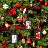 The Holiday Aisle® 20 Pieces Christmas Photo Ornament Frames Mini Felt Hanging Photo Frame Small Holiday Frames Christmas Ornaments For Present Or Hanging On Trees