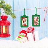 The Holiday Aisle® 20 Pieces Christmas Photo Ornament Frames Mini Felt Hanging Photo Frame Small Holiday Frames Christmas Ornaments For Present Or Hanging On Trees