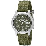 SEIKO Men's SNK805 SEIKO 5 Automatic Stainless Steel Watch with Green Canvas