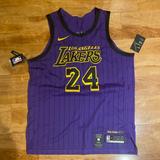 Adidas Mens Black LA Lakers Kobe Bryant Jersey #24 Sewn Swingman Size L  Length+2