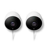 Google Nest Cam Outdoor 2-Pack - Weatherproof Outdoor Camera for Home Security - Surveillance Camera with Night Vision - Control with Your Phone