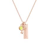Limoges Jewelry Girls' Necklaces Rose - 14K Rose Gold-Plated Key To My Heart Personalized Charm Necklace