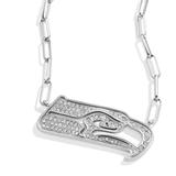 Women's BaubleBar Seattle Seahawks Paperclip Chain Necklace