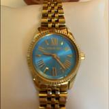 Michael Kors Accessories | Micheal Kors Watch Sale | Color: Blue/Gold | Size: Os