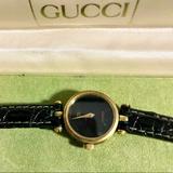 Gucci Accessories | Classic 1970s Gucci Watch | Color: Black/Gold | Size: 5 Inches
