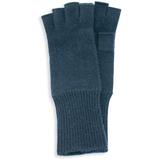 Cashmere Fingerless Gloves - Blue - Portolano Gloves