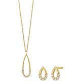 Kiera 18k Yellow Gold & Pave Diamond Teardrop Pendant Necklace & Earrings Box Set At Nordstrom Rack - Metallic - Bony Levy Necklaces