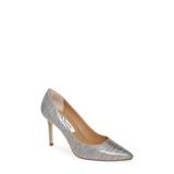 Nina 85 Pointy Toe Pump, Size 7 in Steel Fabric at Nordstrom