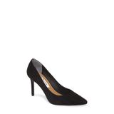 Nina 85 Pointy Toe Pump in Black Faux Leather at Nordstrom