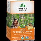 Organic Tulsi Tea - Turmeric Ginger Caffeine Free (18 Tea Bags)