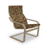 East Urban Home Bingo & Cards Excitement Checkers King Tambourine Vegas Indoor/Outdoor Seat/Back Cushion Polyester in Brown | Wayfair