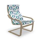 East Urban Home Ornate Drawings of Nautical Creatures Swirling Tails Indoor/Outdoor Seat/Back Cushion Polyester | Wayfair