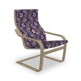 East Urban Home Meadow-Sweet & Oak Flowers Fresh Spring Shades Indoor/Outdoor Seat/Back Cushion Polyester in Blue/Indigo/Pink Wayfair