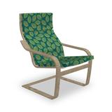 East Urban Home Rhythmic Tropical Tree Leaves Lines Fresh Spring Nature Indoor/Outdoor Seat/Back Cushion Polyester in Green | Wayfair