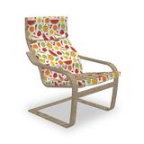 East Urban Home Cartoon Pepper Apple Watermelon Kiwi Carrot Cherry Peas Orange Lemon Indoor/Outdoor Seat/Back Cushion Polyester Wayfair