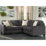Signature Design by Ashley Alenya 90" Wide Symmetrical Corner Sectional Polyester in Gray | Wayfair 16601S2