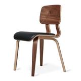 Gus* Modern Cardinal Dining Chair Wood/Upholstered/Genuine Leather in Brown, Size 30.5 H x 19.0 W x 19.0 D in | Wayfair ECCHCARD-motbla-wn
