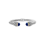Effy 18K Yellow Gold Blue Topaz Hinge Bangle Bracelet