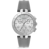 Logo Gent Chrono Stainless Steel Leather-strap Watch - Gray - Versus Watches