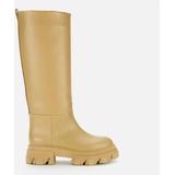 X Pernille Leather Combat Boots - Natural - Gia Borghini Boots