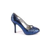 Nina Heels: Blue Solid Shoes - Size 6