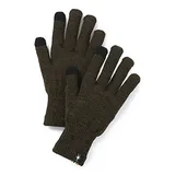 Smartwool Liner Glove in Black/Military Olive Green Heather size Large