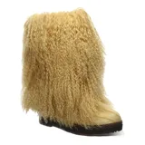 BEARPAW Boetis II Women's Curly Lamb Boots, Size: 11, Brt Yellow