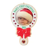 Baby's First Christmas Photo Frame 2021 Hallmark Keepsake Christmas Ornament, Black