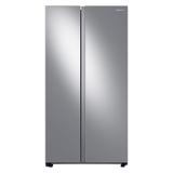 Samsung 22.6-cu ft Counter-depth Side-by-Side Refrigerator with Ice Maker (Fingerprint Resistant Stainless Steel) | RS23A500ASR