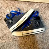 Converse Shoes | Little Boy High Top Lace Up Gray & Black Converse Toddler Sneakers | Color: Blue/Gray | Size: 11b