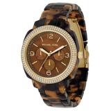 Michael Kors Accessories | Michael Kors Women's Mk5086 Boyfriend Gold & Tortoise Shell Acrylic Watch | Color: Brown/Gold | Size: Os