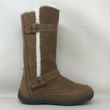 Nine West Shoes | Nine West Girls Naydine Brown Leather Winter Boots Comfort Mid Calf Size 5 | Color: Brown | Size: 5bb