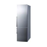 Summit Appliance 24" Counter Depth Bottom Freezer 11.1 cu. ft. Energy Star Refrigerator w/ Icemaker in Gray, Size 72.75 H x 23.25 W x 25.0 D in