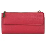 Dopp Cosmopolitan Leather Organizer Wallet, Red