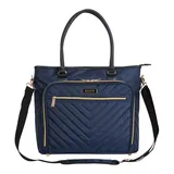 Kenneth Cole Reaction Chelsea Chevron 15-inch Laptop and Tablet Tote Bag, Blue