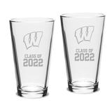 Wisconsin Badgers Class of 2022 16oz. 2-Piece Pint Glass Set