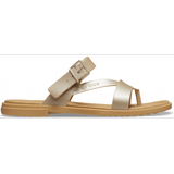 Crocs Metallic Champagne Women's Crocs Tulum Metallic Toe Post Sandal Shoes