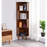 Maydear Bamboo 5-Tier Corner Shelf, Display Rack Small Bookshelf & Plant Stand For Living Room, Home Office, Kitchen Wood in Brown | Wayfair ZJG-04