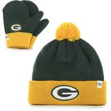 Toddler '47 Green/Gold Green Bay Packers Bam Cuffed Knit Hat with Pom and Mittens Set