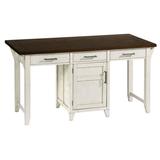 August Grove® Cally Counter Height Trestle Dining Table Wood in Brown/Red, Size 36.0 H x 71.0 W x 35.0 D in | Wayfair