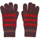 Burgundy Striped Gloves - Red - Paul Smith Gloves