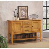 Rosalind Wheeler Merrick Sideboard w/ Large Display Shelf | 3 Drawers 2 Storage Cabinets | Antique White & Chestnut Wood in Brown | Wayfair