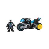 Imaginext Action Figures - Black & Blue Batman Batcycle Toy