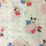 Disney Bedding | Vintage Dundee Mickey Mouse Abc Fitted Crib Sheet | Color: Silver/White | Size: Crib Sheet