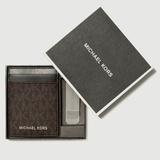 Michael Kors Accessories | Free Shipping - Michael Kors Men's Card Holder & Money Clip Set | Color: Black/Brown | Size: Os