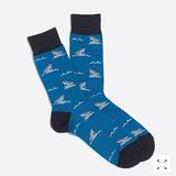 J. Crew Underwear & Socks | J.Crew Mens Trouser Socks Critter Shark Polka Dot F0214 Nwt | Color: Blue | Size: Os