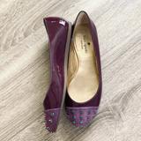 Kate Spade New York Shoes | Kate Spade Francine Purple Jeweled Patent Leather Flats | Color: Purple | Size: 6.5