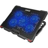 AICHESON Laptop Cooling Pad 5 Fans Up to 17.3 Inch Heavy Notebook Cooler, Blue LED Lights, 2 USB Ports, S035, Blue-5fans