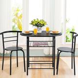 17 Stories Jaivik 2 - Person Dining Set Wood/Metal in Black | Wayfair 1FDE84BE9BC6468BB4FCEE28FEA20B7F